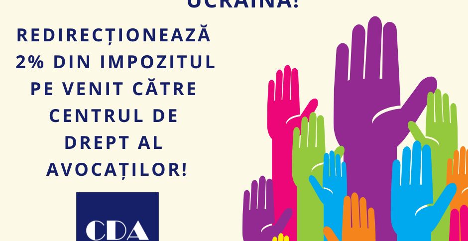 Direct 2% of your income tax to CDA and contribute to humanitarian aid for Ukrainian refugees!